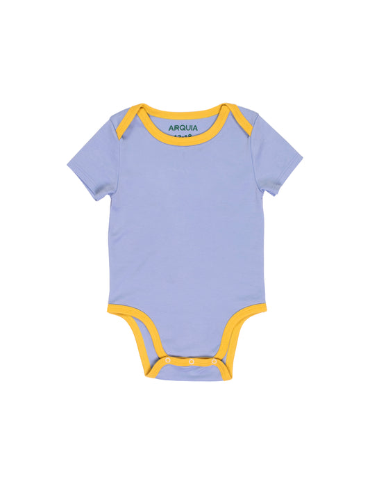Short Sleeve Onesie in Chambray Blue