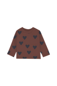 Load image into Gallery viewer, Hearts Brown Baby Tshirt