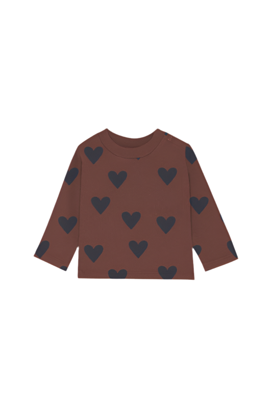 Hearts Brown Baby Tshirt