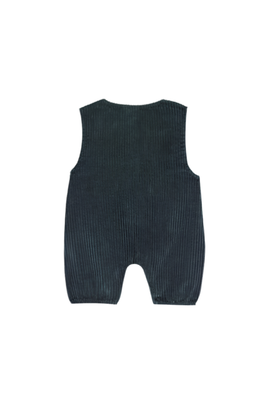 Grey Corduroy Baby Romper