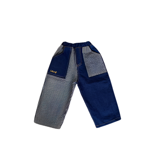 Twirl Pant Stripe Denim