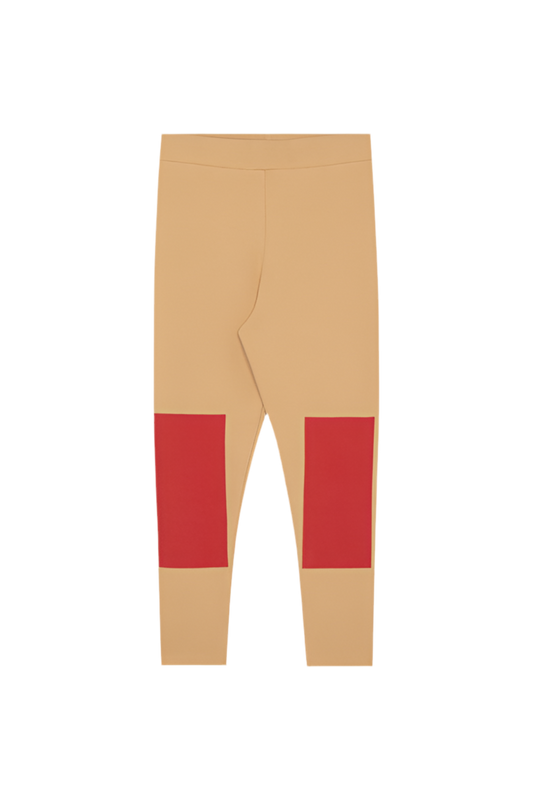 Yellow Knee Patch Leggings