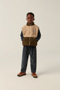 Load image into Gallery viewer, Green and Ecru Teddy Vest