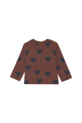 Load image into Gallery viewer, Hearts Brown Baby Tshirt