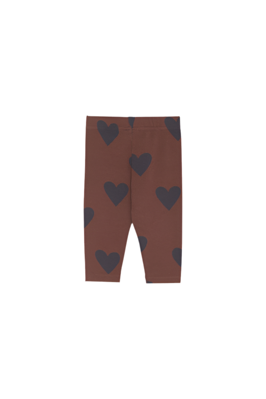 Hearts Brown Baby Leggings