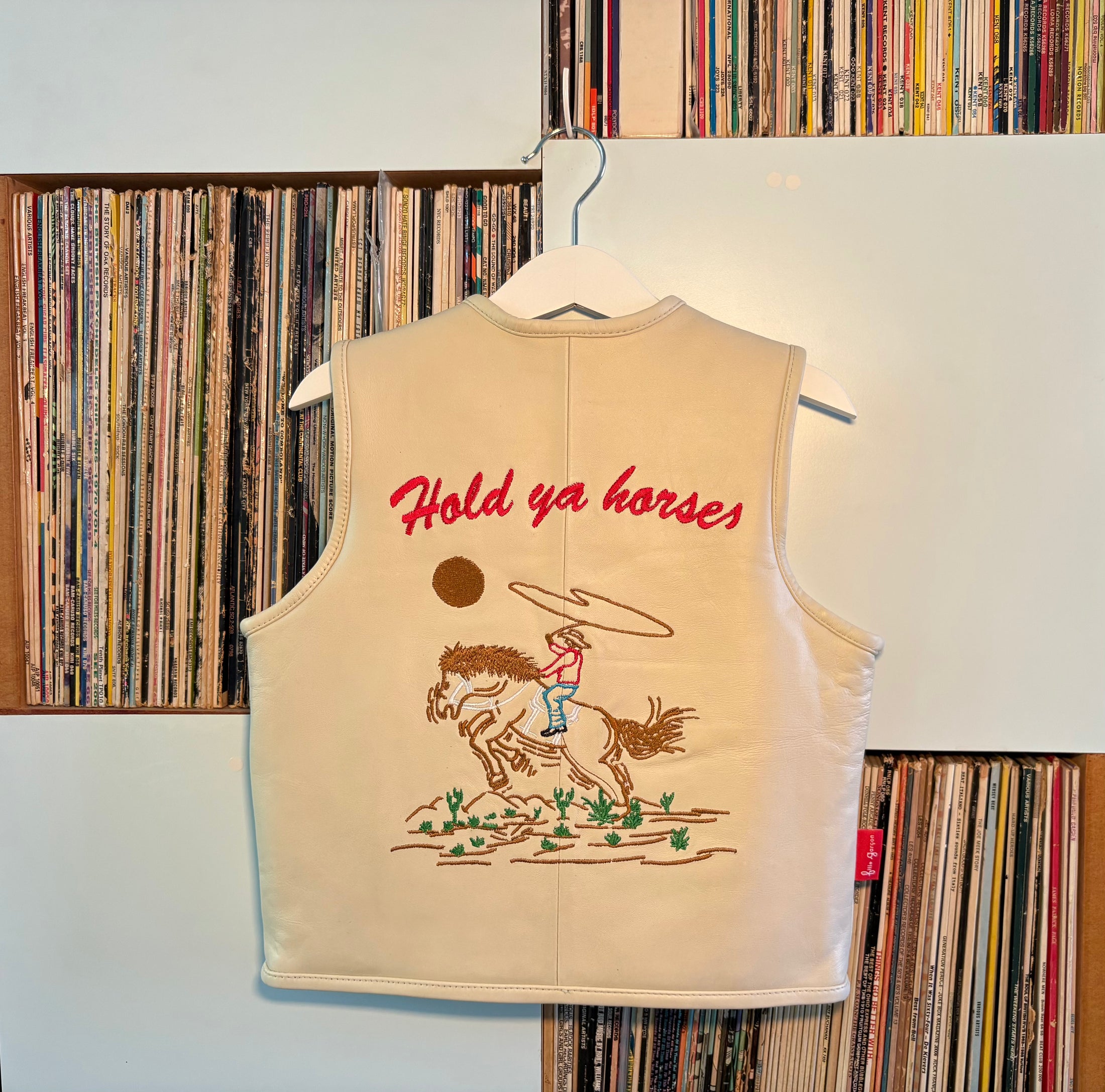 Hold Ya Horses Leather Vest