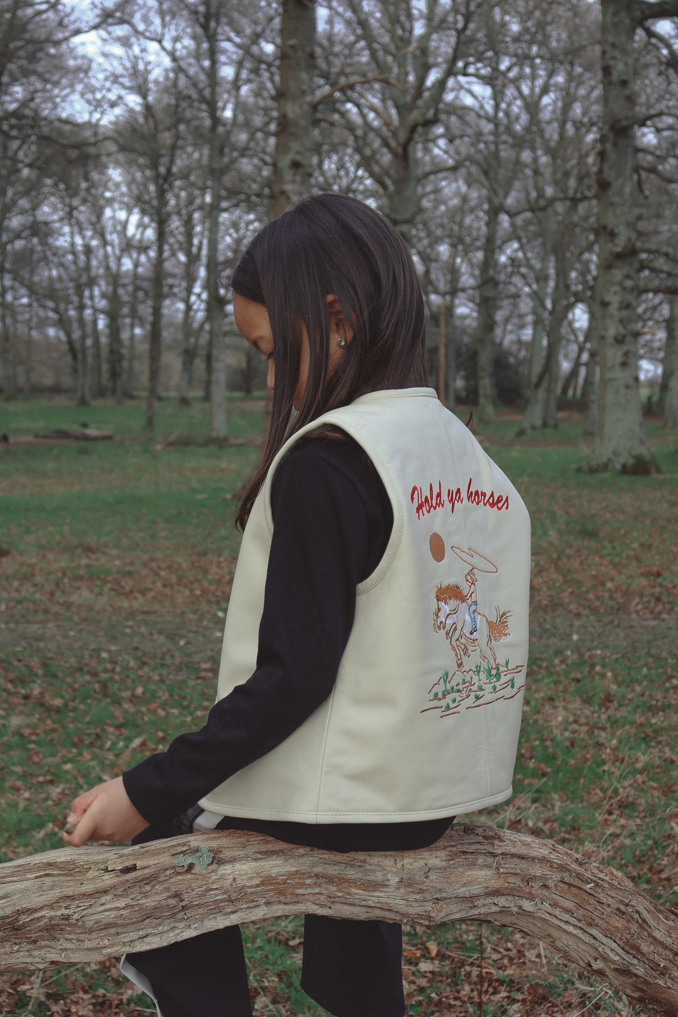 Hold Ya Horses Leather Vest