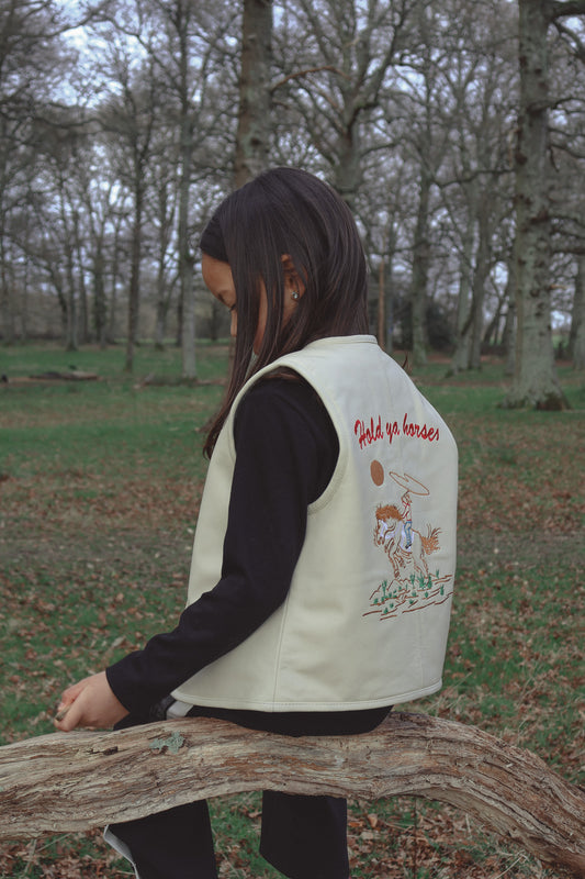 Hold Ya Horses Leather Vest