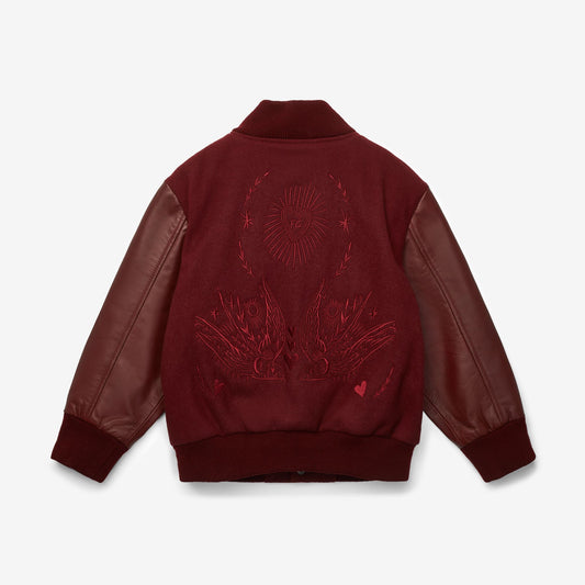 Wild and Free Snap Front Wool and Leather Jacket