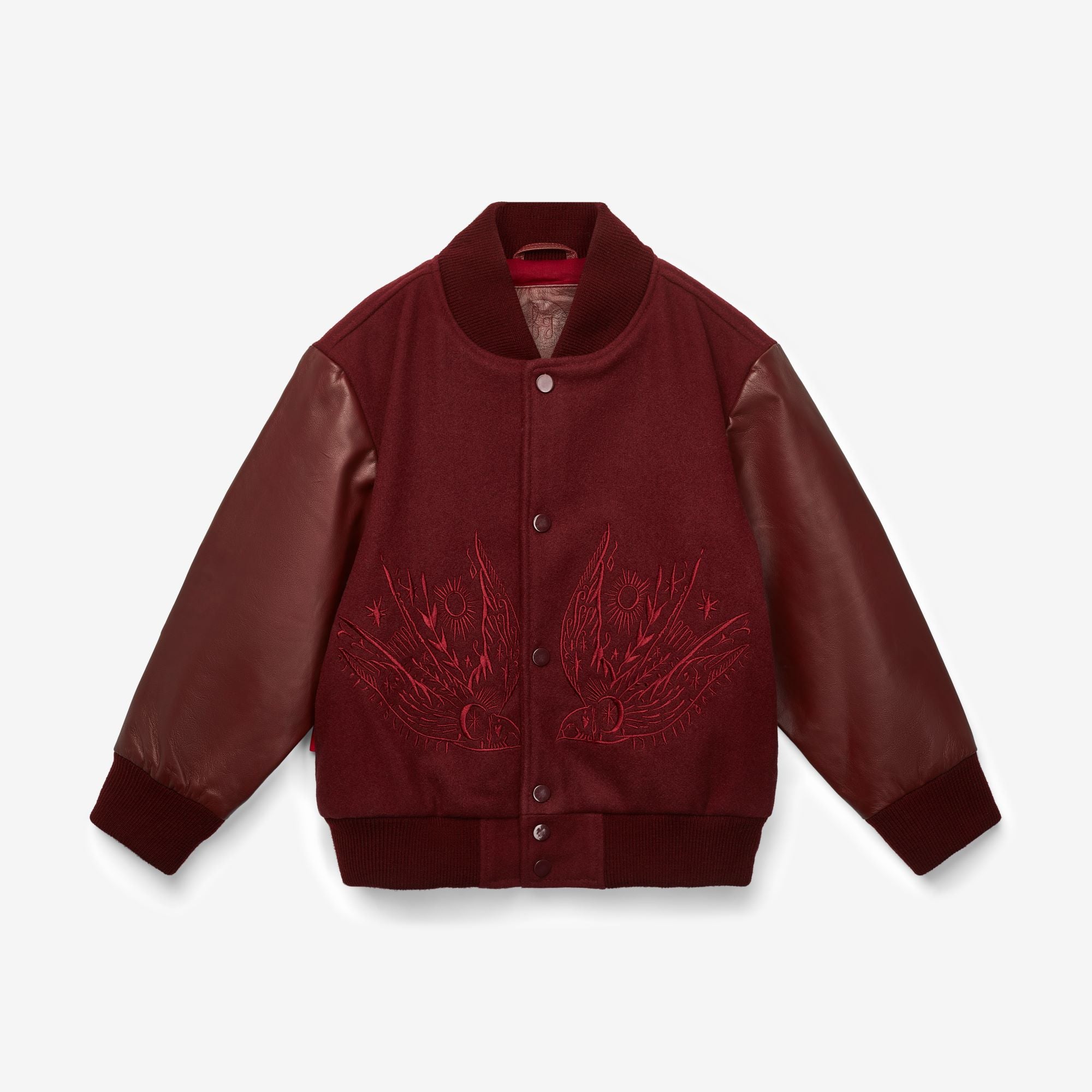 Wild and Free Snap Front Wool and Leather Jacket