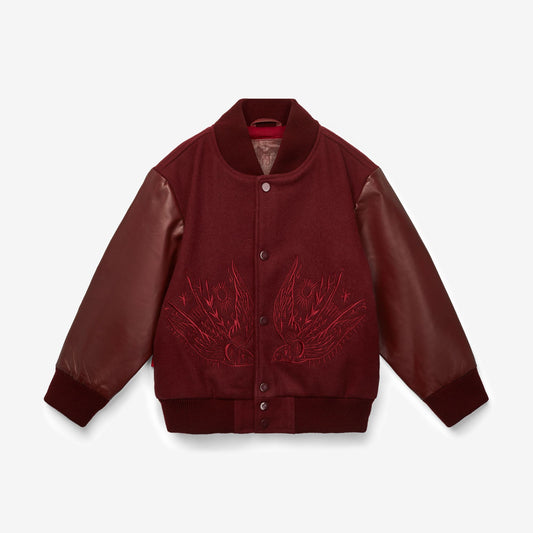 Wild and Free Snap Front Wool and Leather Jacket