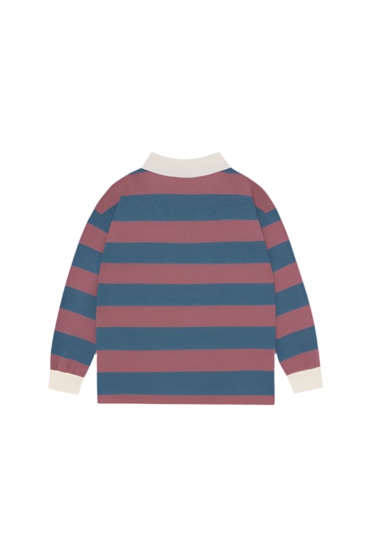 Purple and Blue Stripes Polo