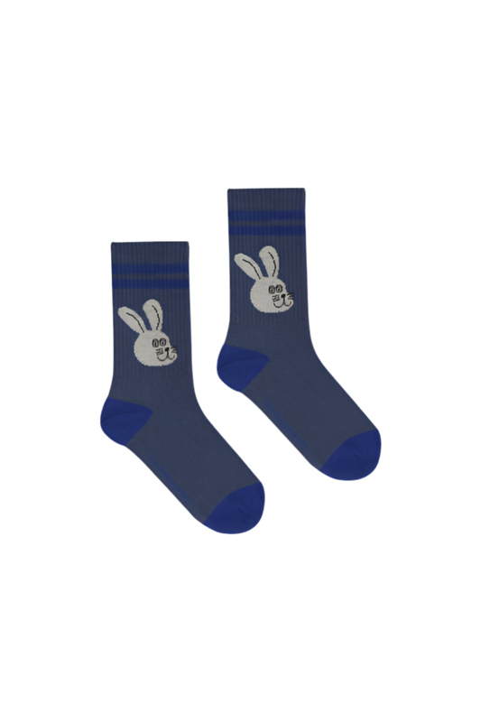 Rabbit Blue Kids Socks