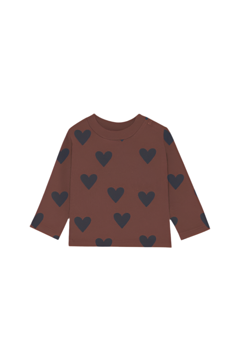 Hearts Brown Baby Tshirt