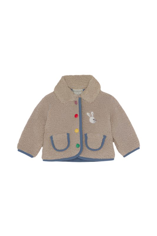 Ecru Teddy Baby Jacket