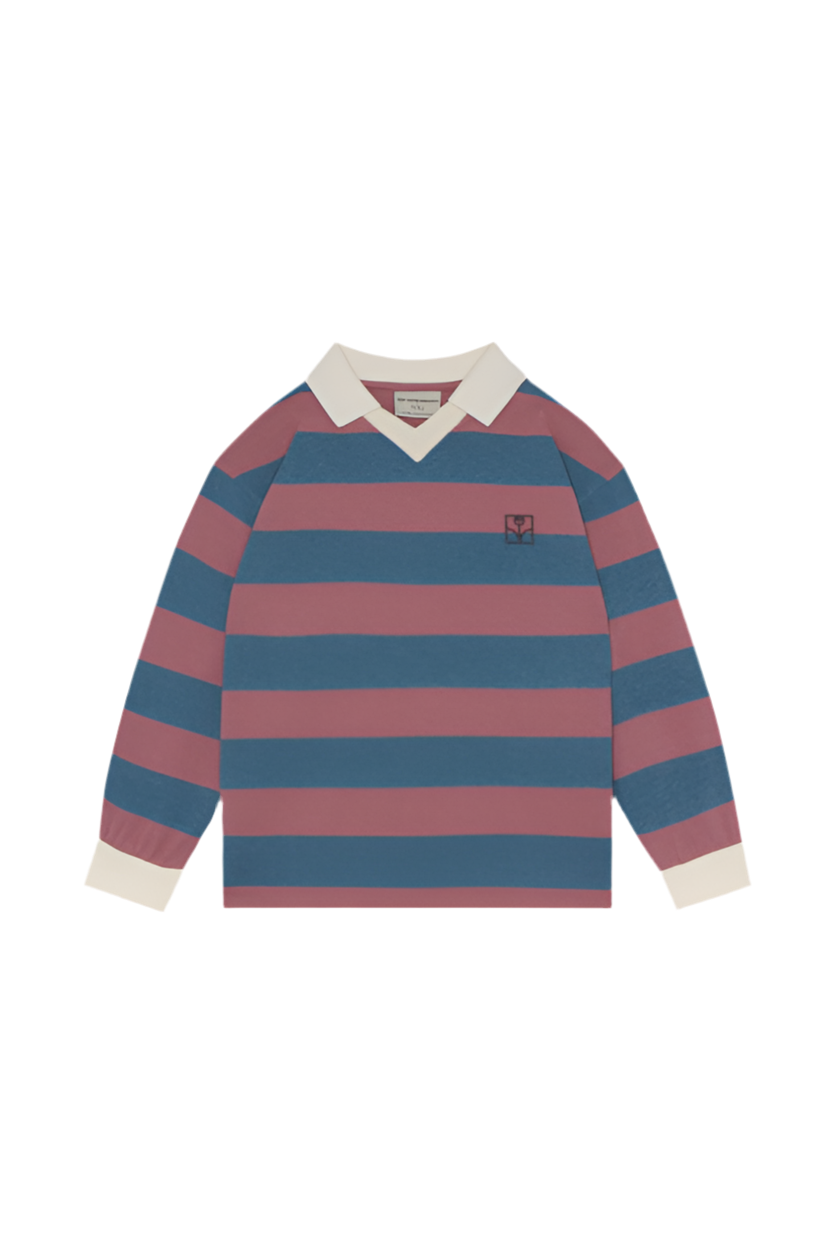Purple and Blue Stripes Polo