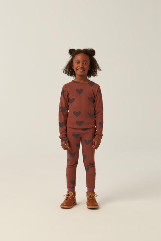 Hearts Brown Leggings