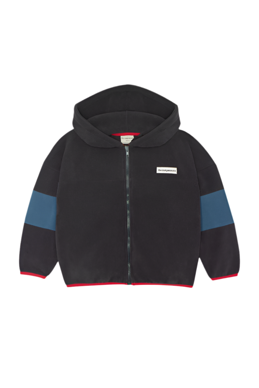 Color Block Polar Zipped Sweatshirt