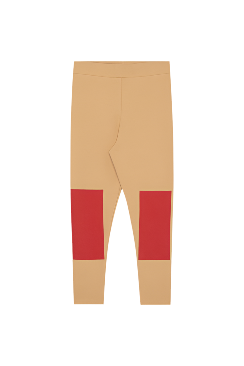 Yellow Knee Patch Leggings
