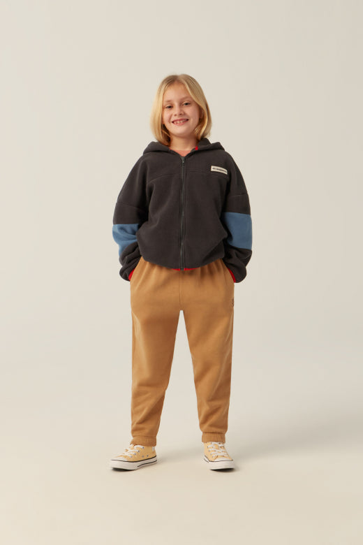 Color Block Polar Zipped Sweatshirt