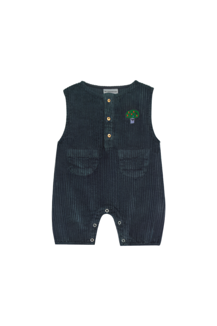 Grey Corduroy Baby Romper