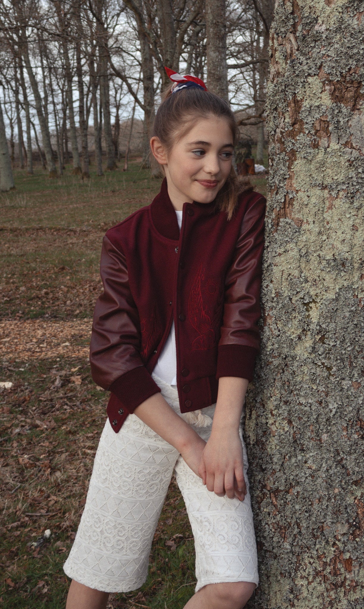 Wild and Free Snap Front Wool and Leather Jacket