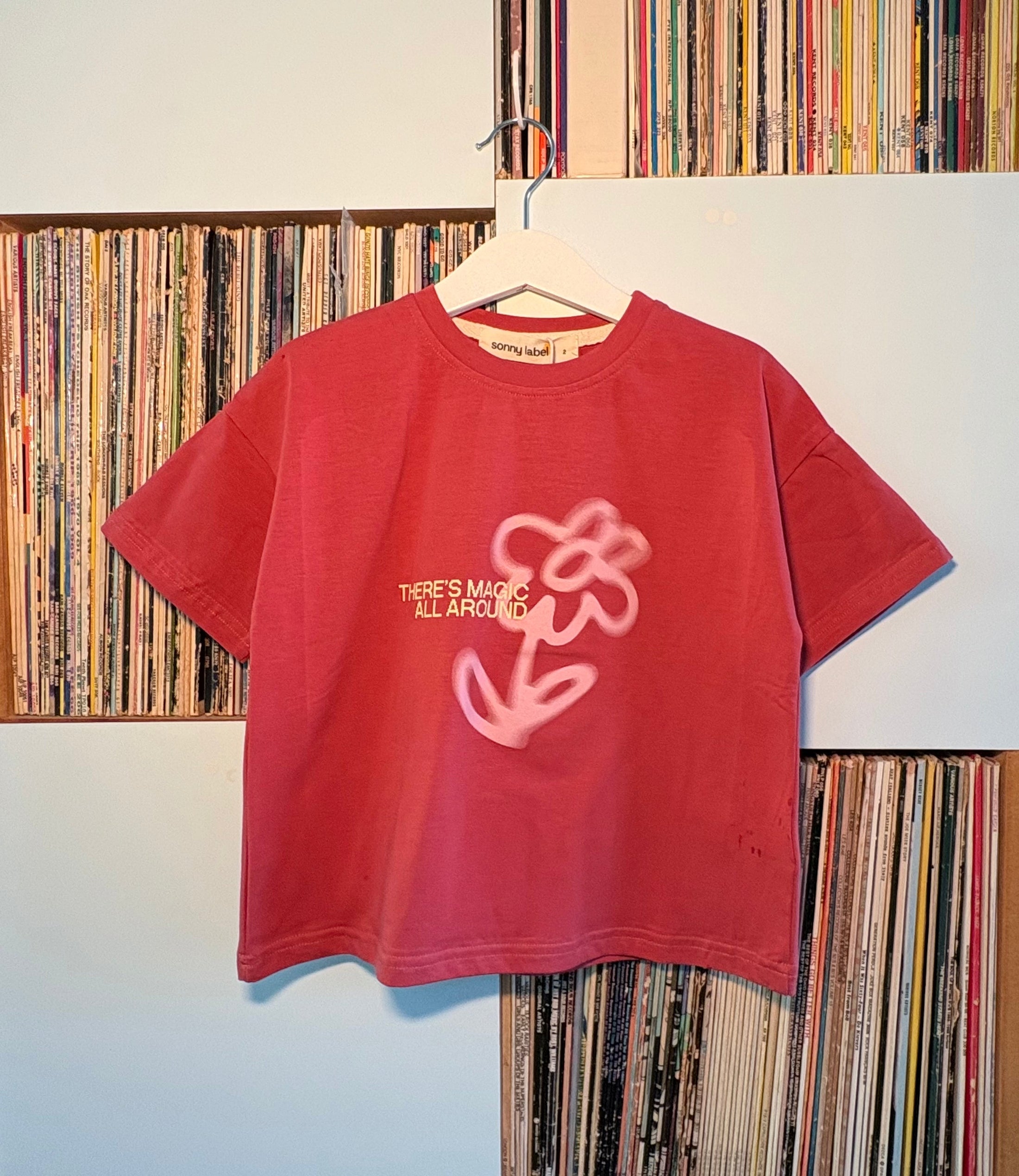 Fleur Tee Burgundy